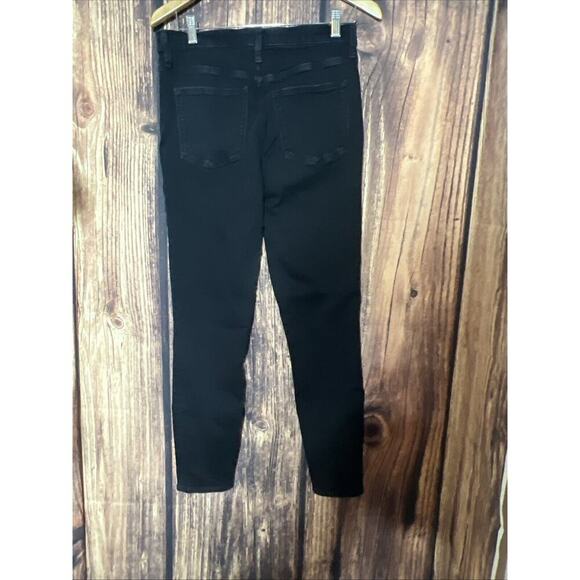 J Crew Jeans Sz 29 High Ride Skinny Black Women Stretchy Denim Preppy - Picture 8 of 8